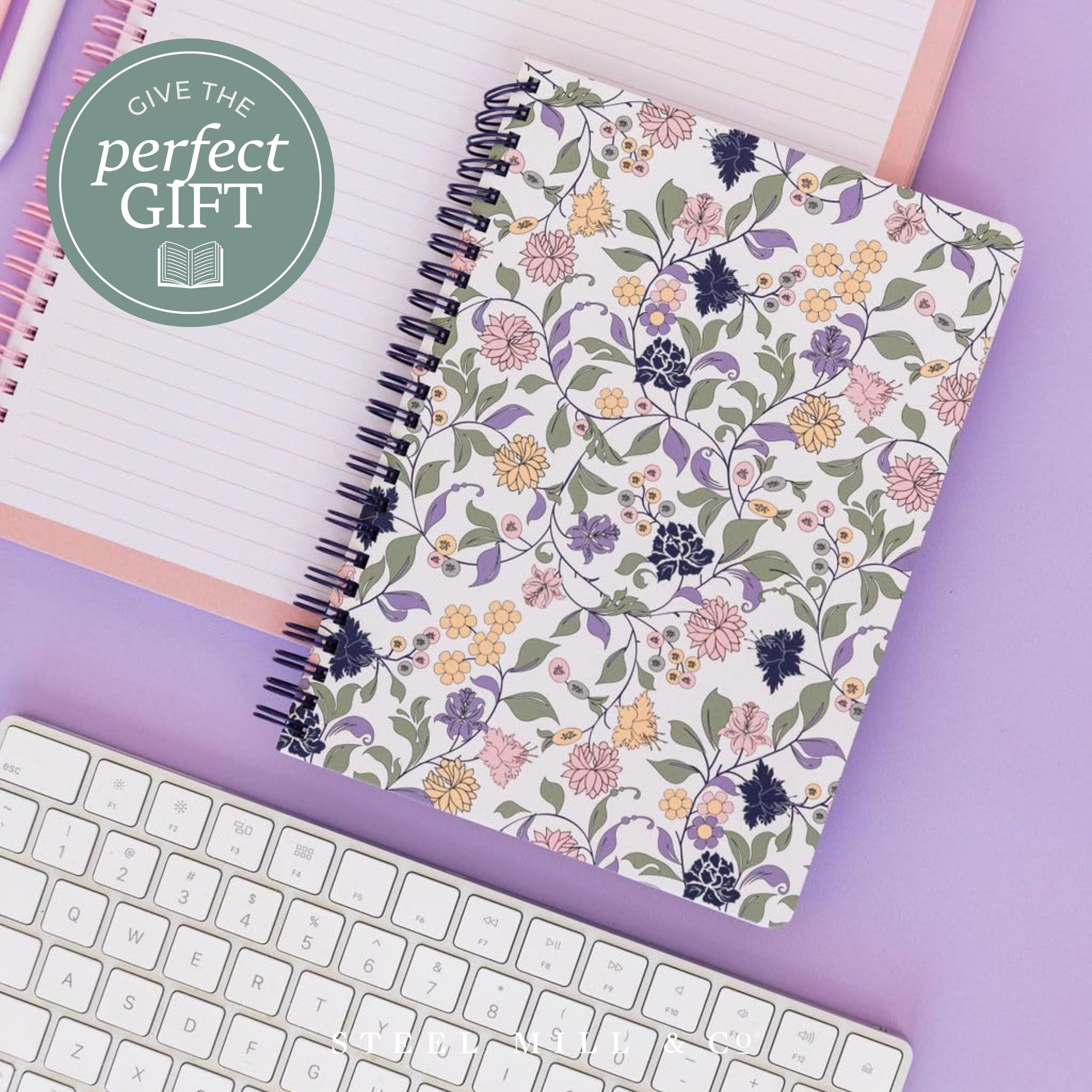 Amazon.com : Steel Mill & Co Cute Floral Mini Spiral Notebook